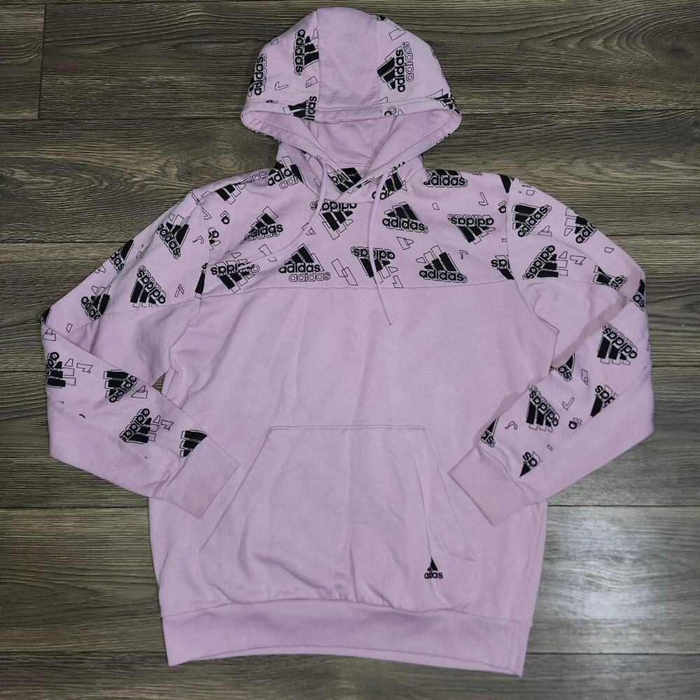 Adidas purple and black hoodie men's size large